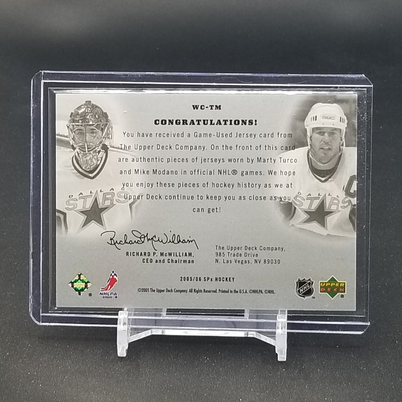 2005 UPPER DECK SPX - WINNING COMBOS - M. TURCO / M. MODANO - #WC-TM - #'D/350 - DUAL RELIC