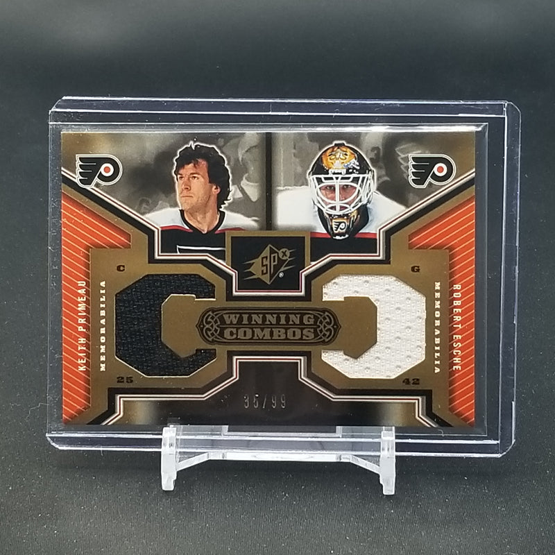 2005 UPPER DECK SPX - WINNING COMBOS - K. PRIMEAU / R. ESCHE - #WC-PE - #'D/99 - DUAL RELIC
