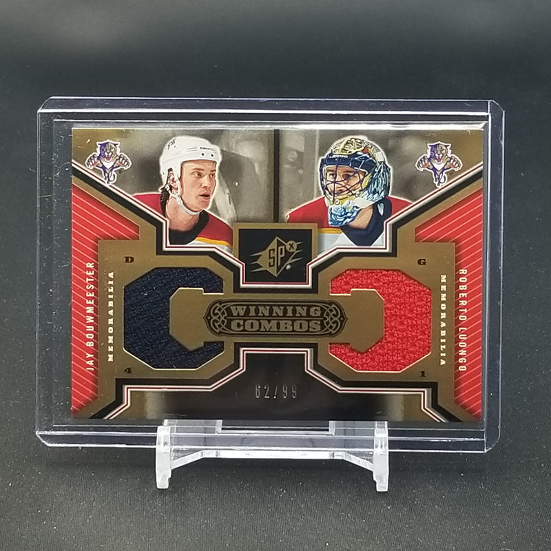 2005 UPPER DECK SPX - WINNING COMBOS - J. BOUWMEESTER / R. LUONGO - #WC-FL - #'D/99 - DUAL RELIC