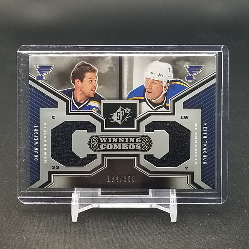 2005 UPPER DECK SPX - WINNING COMBOS - D. WEIGHT / K. TKACHUK - #WC-WT - #'D/350 - DUAL RELIC