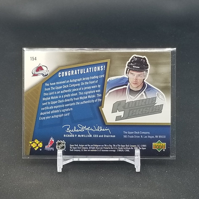 2005 UPPER DECK SPX - ROOKIE JERSEY - W. WOLSKI - #154 - #'D/1499 - RELIC - AUTOGRAPH - RC