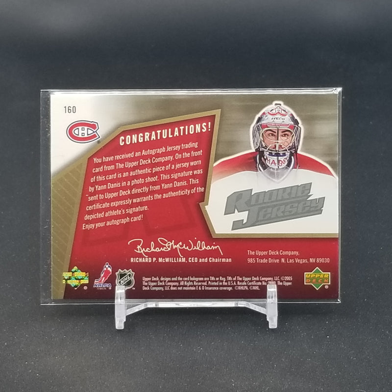 2005 UPPER DECK SPX - ROOKIE JERSEY - Y. DANIS - #160 - #'D/1499 - RELIC - AUTOGRAPH - RC