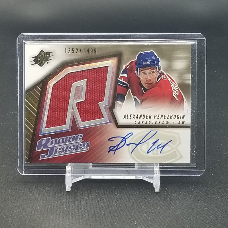 2005 UPPER DECK SPX - ROOKIE JERSEY - A. PEREZHOGIN - #161 - #'D/1499 - RELIC - AUTOGRAPH - RC