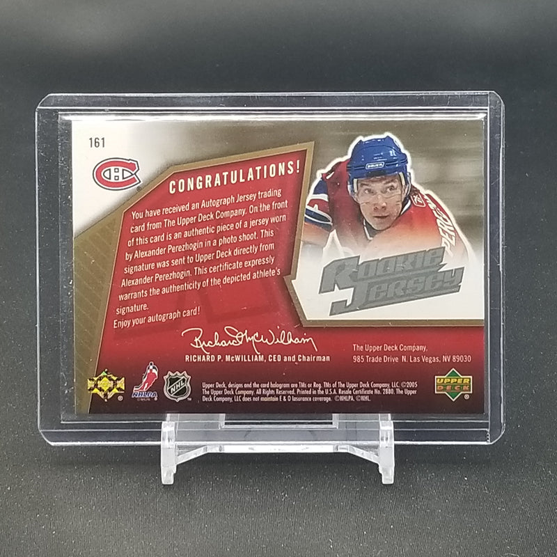 2005 UPPER DECK SPX - ROOKIE JERSEY - A. PEREZHOGIN - #161 - #'D/1499 - RELIC - AUTOGRAPH - RC