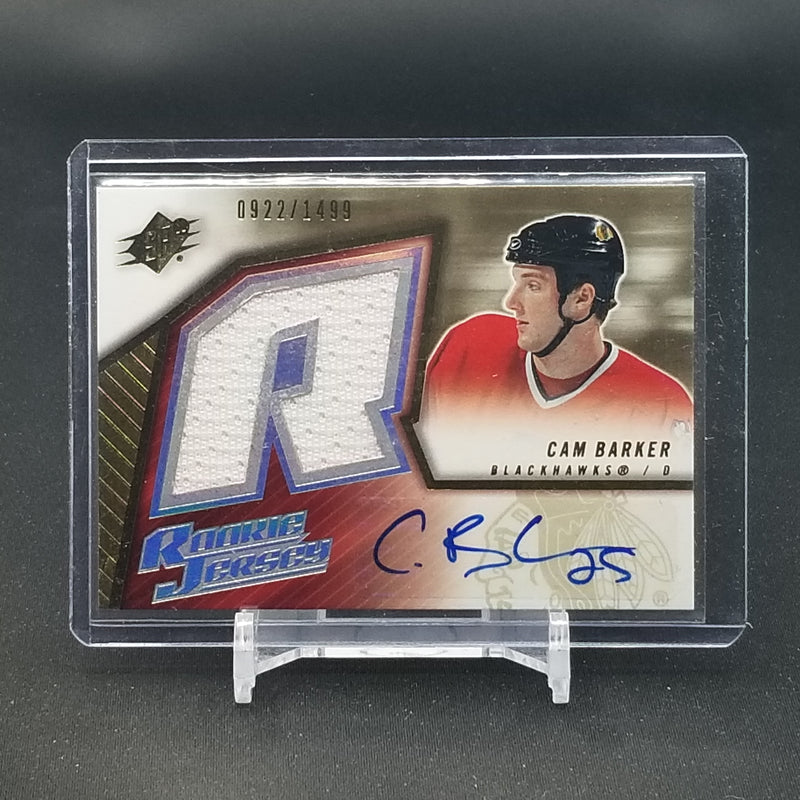 2005 UPPER DECK SPX - ROOKIE JERSEY - C. BARKER - #162 - #'D/1499 - RELIC - AUTOGRAPH - RC