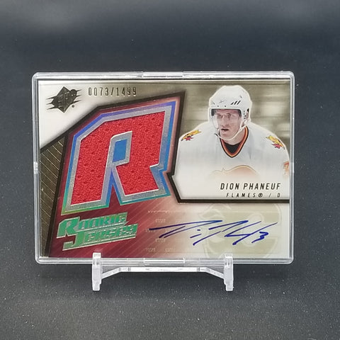 2005 UPPER DECK SPX - ROOKIE JERSEY - D. PHANEUF - #164 - #'D/1499 - RELIC - AUTOGRAPH - RC