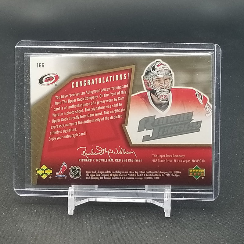 2005 UPPER DECK SPX - ROOKIE JERSEY - C. WARD - #166 - #'D/1499 - RELIC - AUTOGRAPH - RC