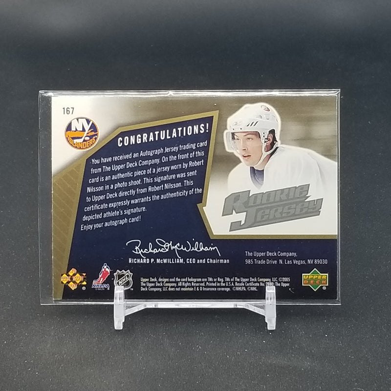 2005 UPPER DECK SPX - ROOKIE JERSEY - R. NILSSON - #167 - #'D/1499 - RELIC - AUTOGRAPH - RC