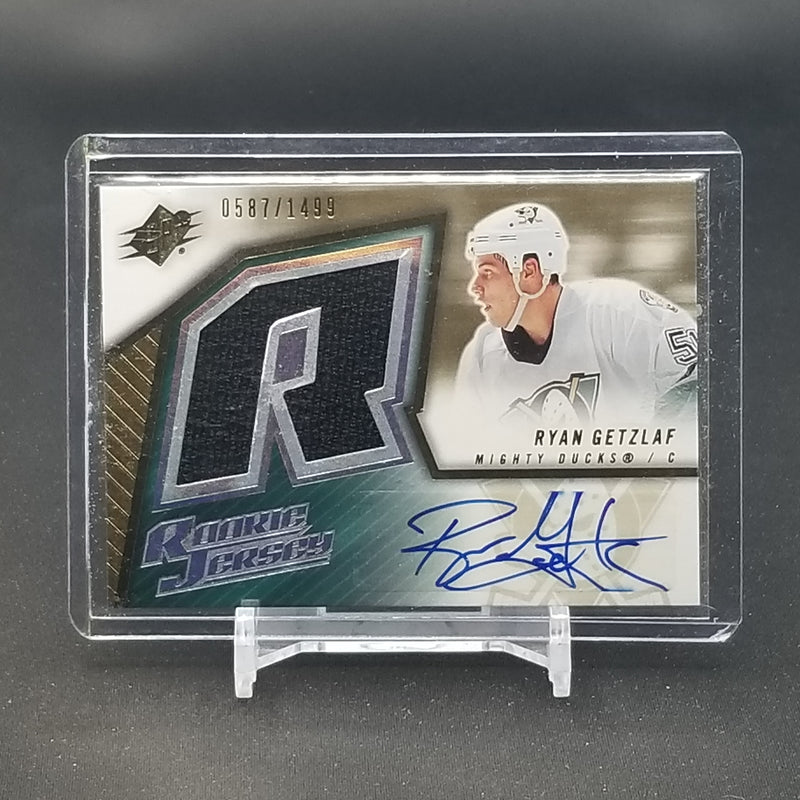 2005 UPPER DECK SPX - ROOKIE JERSEY - R. GETZLAF - #170 - #'D/1499 - RELIC - AUTOGRAPH - RC