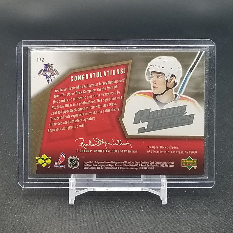 2005 UPPER DECK SPX - ROOKIE JERSEY - R. OLESZ - #172 - #'D/1499 - RELIC - AUTOGRAPH - RC
