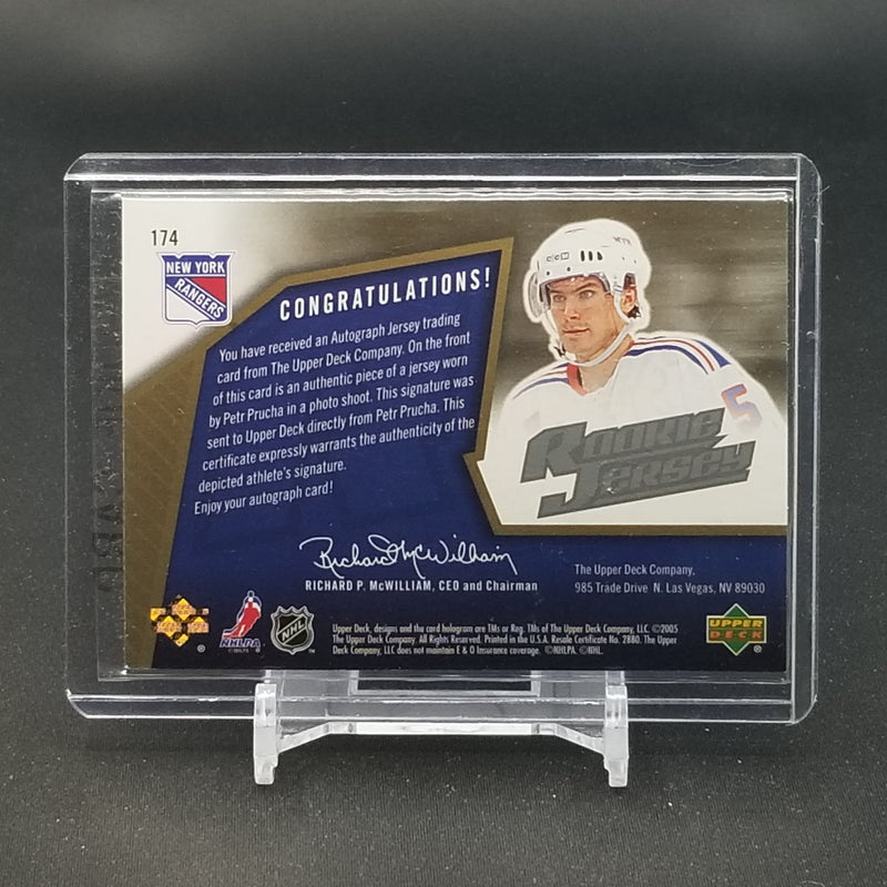 2005 UPPER DECK SPX - ROOKIE JERSEY - P. PRUCHA - #174 - #'D/1499 - RELIC - AUTOGRAPH - RC