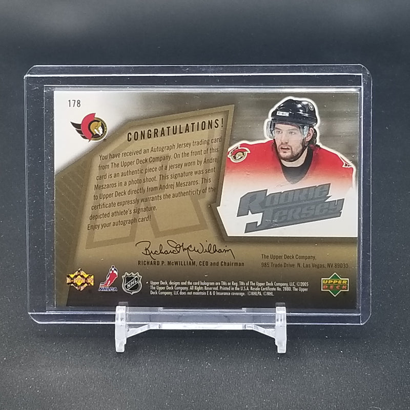 2005 UPPER DECK SPX - ROOKIE JERSEY - A. MESZAROS - #178 - #'D/1499 - RELIC - AUTOGRAPH - RC