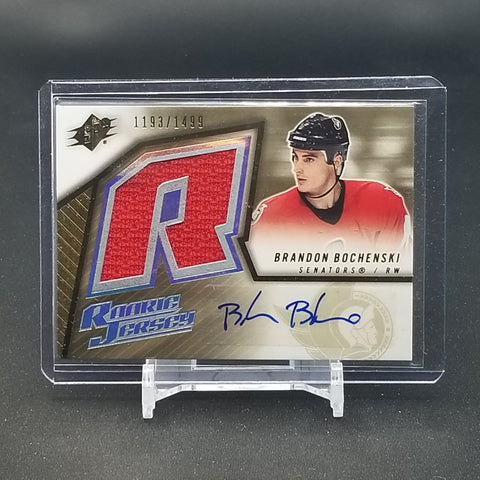 2005 UPPER DECK SPX - ROOKIE JERSEY - B. BOCHENSKI - #179 - #'D/1499 - RELIC - AUTOGRAPH - RC
