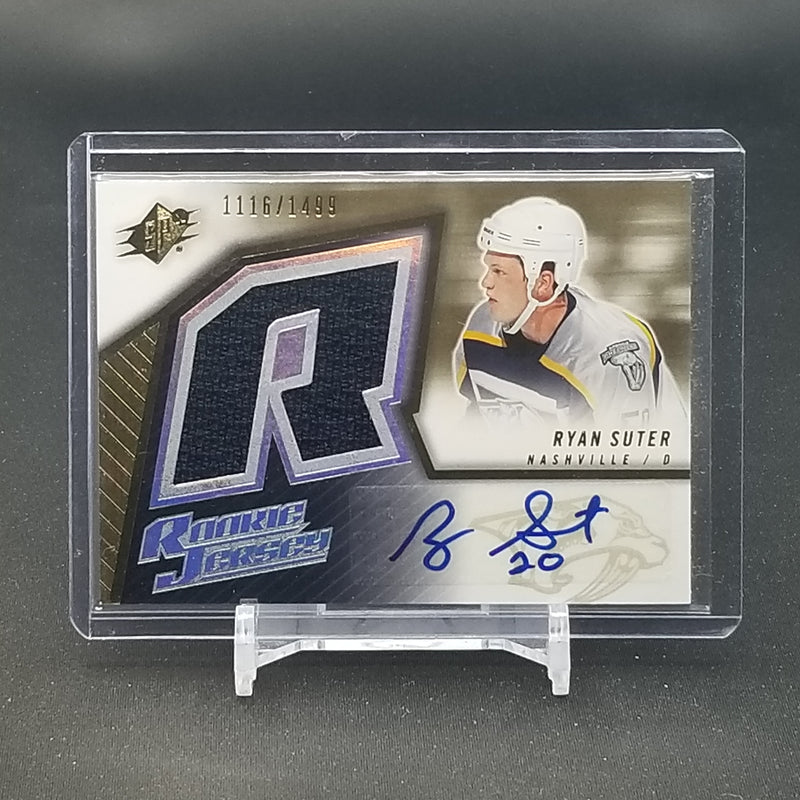 2005 UPPER DECK SPX - ROOKIE JERSEY - R. SUTER - #182 - #'D/1499 - RELIC - AUTOGRAPH - RC