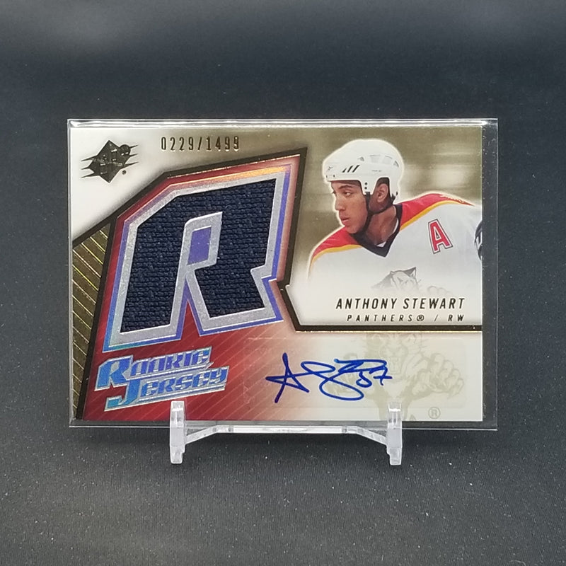 2005 UPPER DECK SPX - ROOKIE JERSEY - A. STEWART - #187 - #'D/1499 - RELIC - AUTOGRAPH - RC