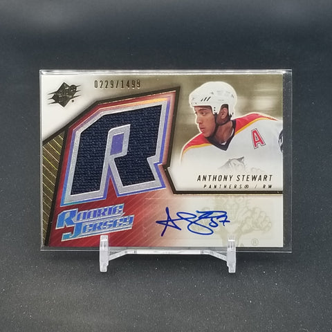 2005 UPPER DECK SPX - ROOKIE JERSEY - A. STEWART - #187 - #'D/1499 - RELIC - AUTOGRAPH - RC