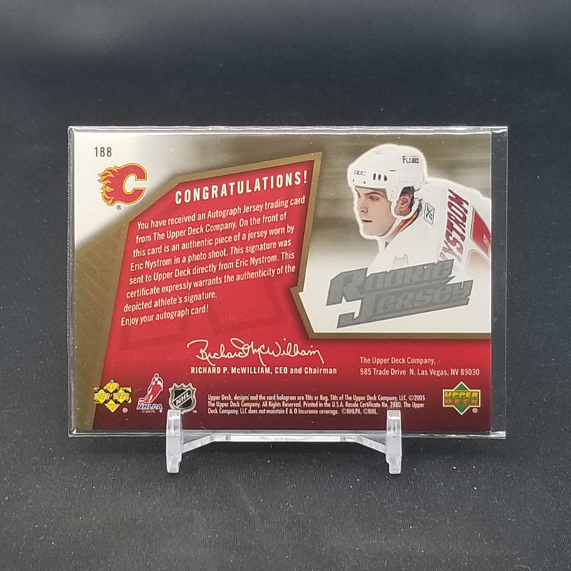 2005 UPPER DECK SPX - ROOKIE JERSEY - E. NYSTROM - #188 - #'D/1499 - RELIC - AUTOGRAPH - RC