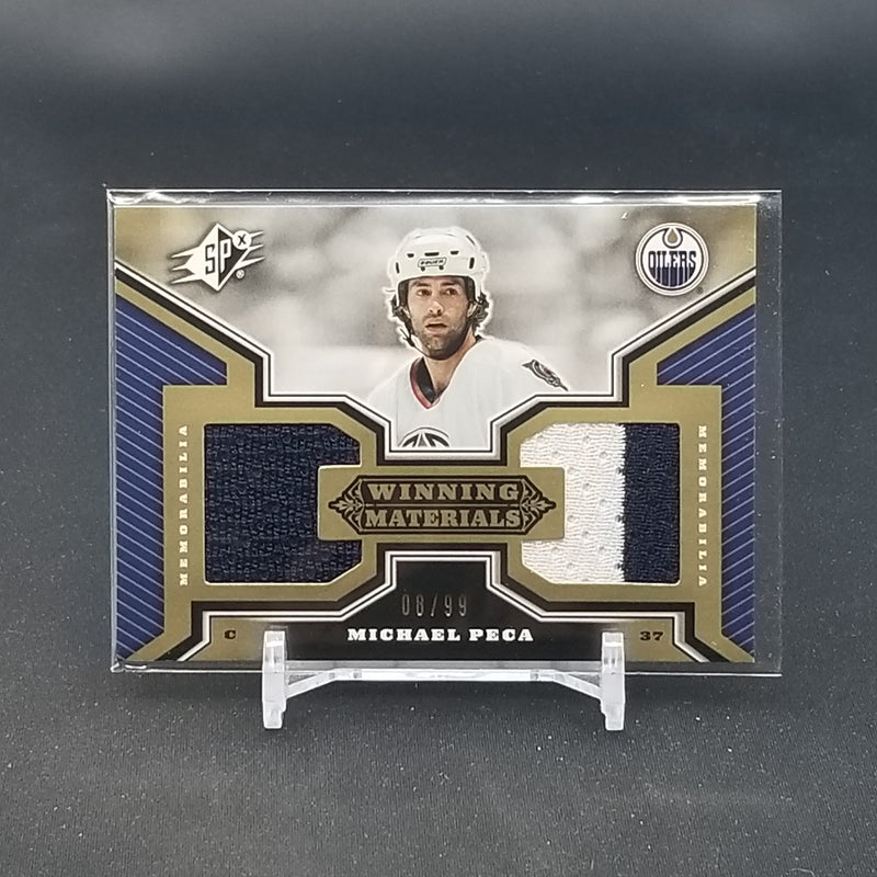2005 UPPER DECK SPX - WINNING MATERIALS - M. PECA - #WM-PE - #'D/99 - DUAL RELIC