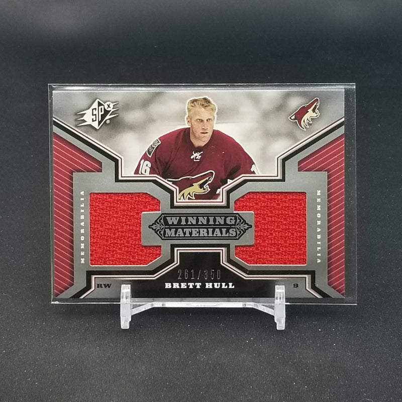 2005 UPPER DECK SPX - WINNING MATERIALS - B. HULL - #WM-BH - #'D/350 - DUAL RELIC
