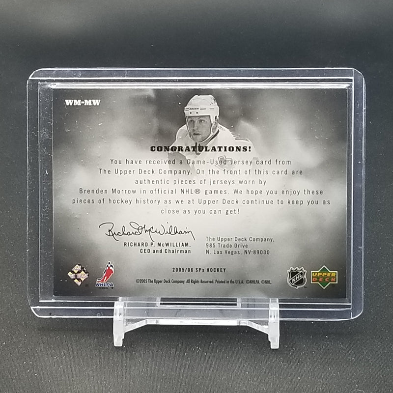 2005 UPPER DECK SPX - WINNING MATERIALS - B. MORROW - #WM-MW - #'D/350 - DUAL RELIC