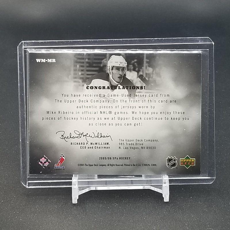 2005 UPPER DECK SPX - WINNING MATERIALS - M. RIBEIRO - #WM-MR - #'D/350 - DUAL RELIC