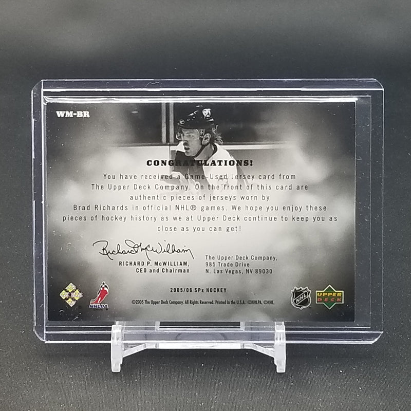 2005 UPPER DECK SPX - WINNING MATERIALS - B. RICHARDS - #WM-BR - #'D/350 - DUAL RELIC