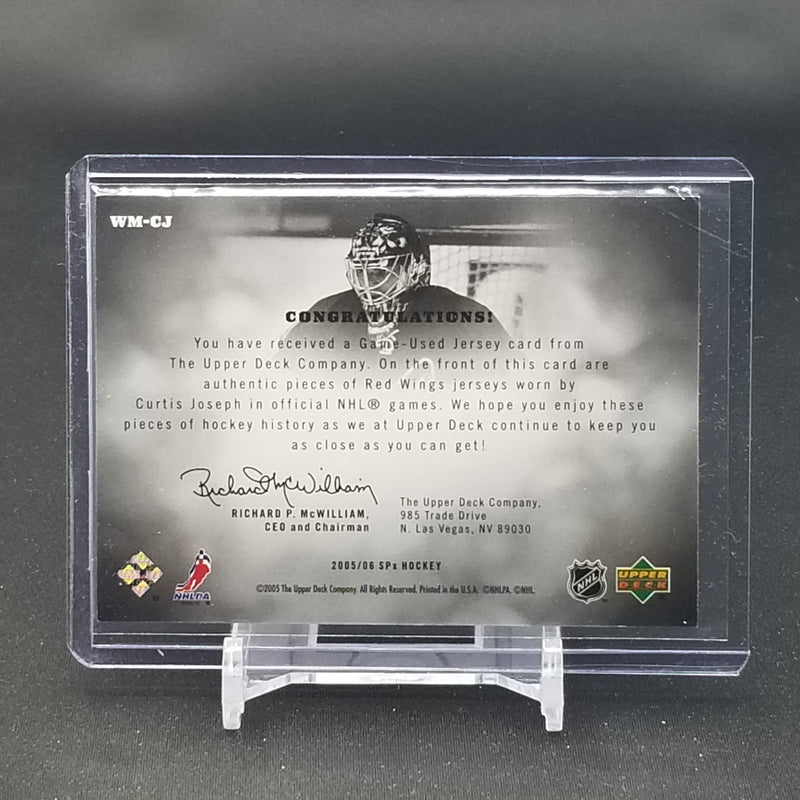 2005 UPPER DECK SPX - WINNING MATERIALS - C. JOSEPH - #WM-CJ - #'D/350 - DUAL RELIC