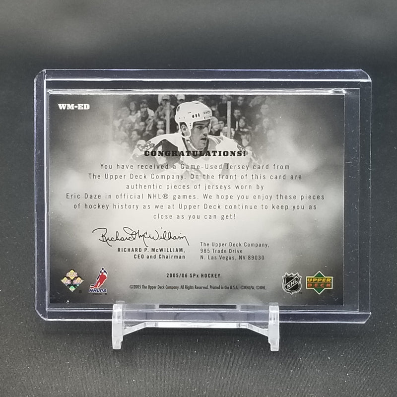 2005 UPPER DECK SPX - WINNING MATERIALS - E. DAZE - #WM-ED - #'D/350 - DUAL RELIC