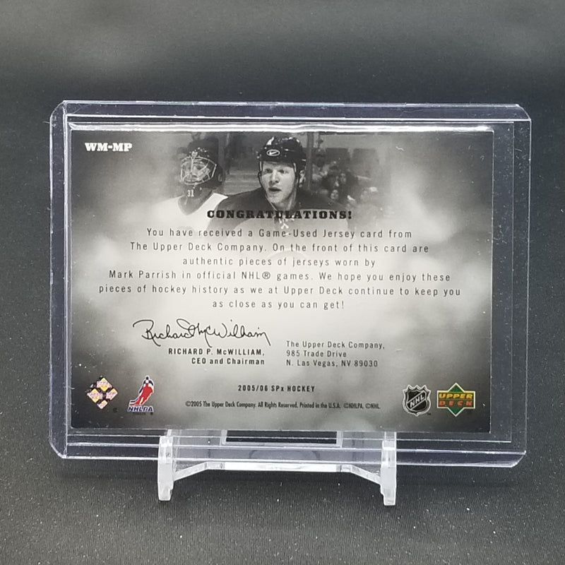2005 UPPER DECK SPX - WINNING MATERIALS - M. PARRISH - #WM-MP - #'D/350 - DUAL RELIC