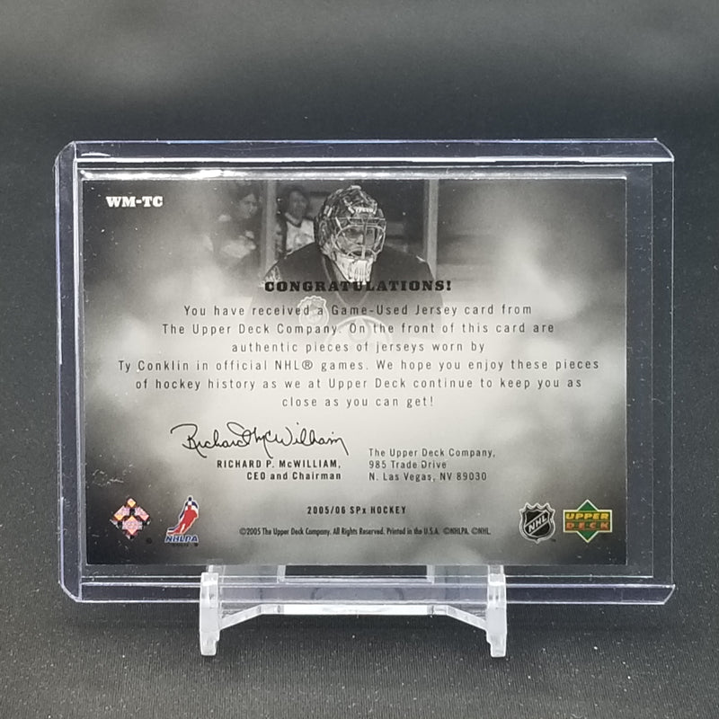 2005 UPPER DECK SPX - WINNING MATERIALS - T. CONKLIN - #WM-TC - #'D/350 - DUAL RELIC