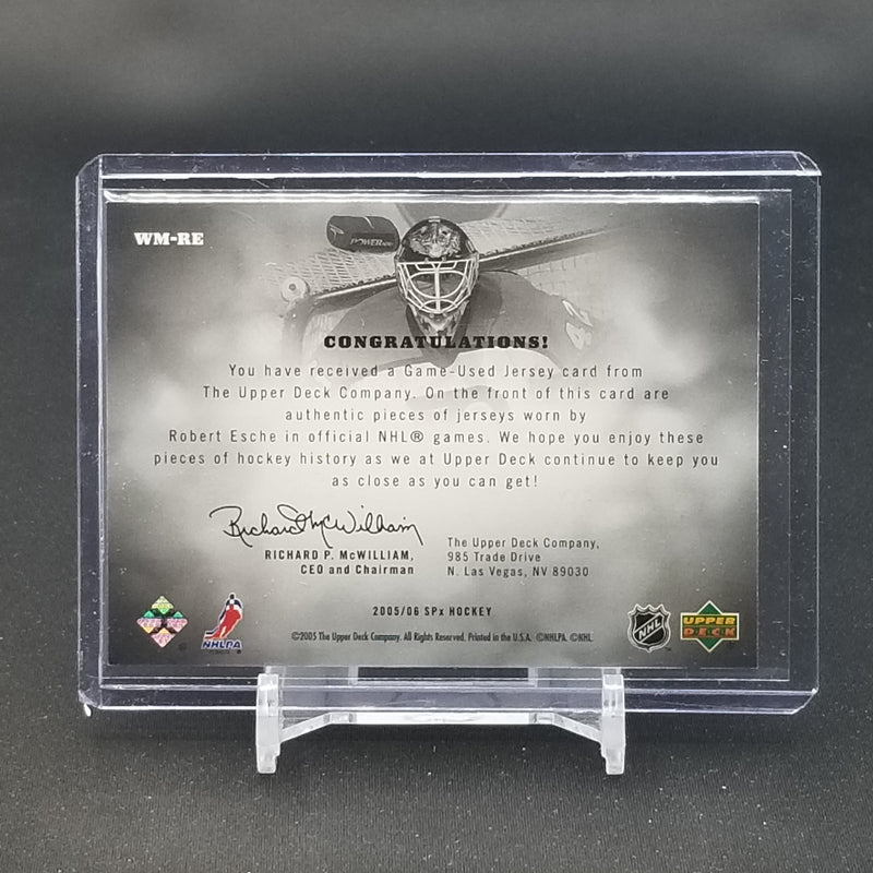 2005 UPPER DECK SPX - WINNING MATERIALS - R. ESCHE - #WM-RE - #'D/350 - DUAL RELIC