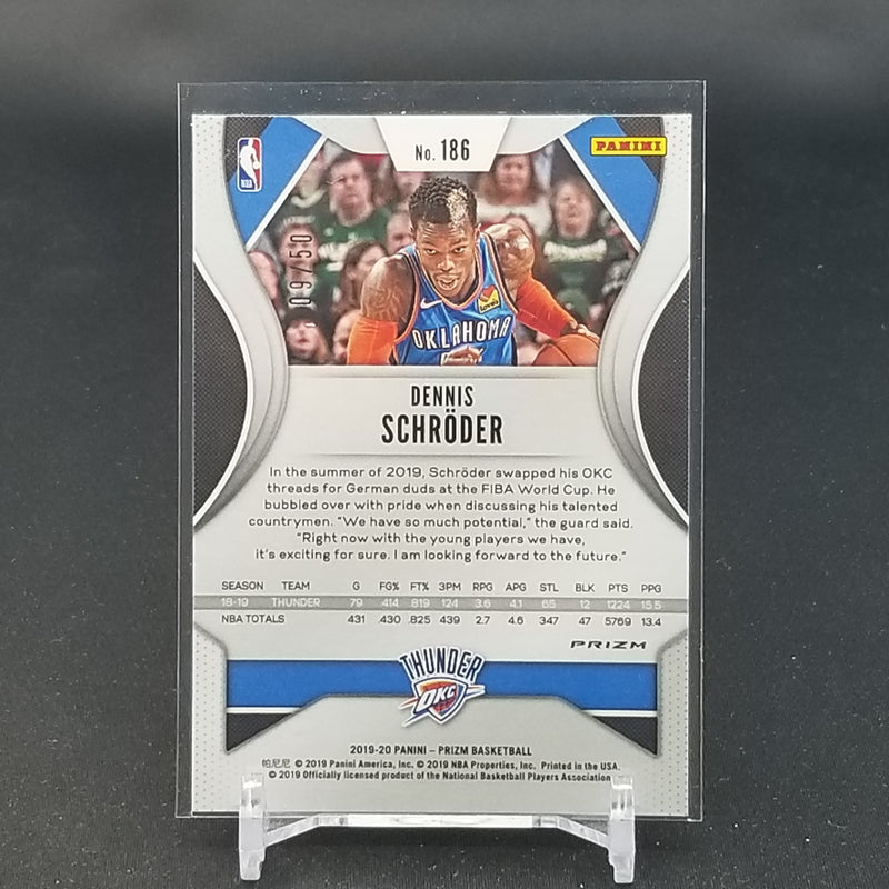2019 PANINI PRIZM - PINK DISCO PRIZM - D. SCHRODER - #186 - #'D/50