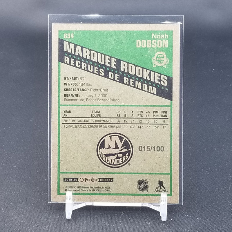 2019 UPPER DECK SERIES TWO - BLACK - O-PEE-CHEE RETRO - MARQUEE ROOKIE - N. DOBSON - #634 - #'D/100 - RC