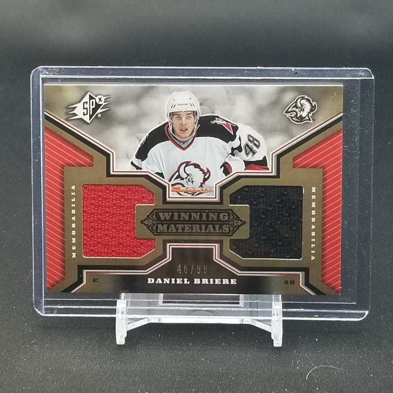 2005 UPPER DECK SPX - WINNING MATERIALS - D. BRIERE - #WM-DB - #'D/99 - DUAL RELIC
