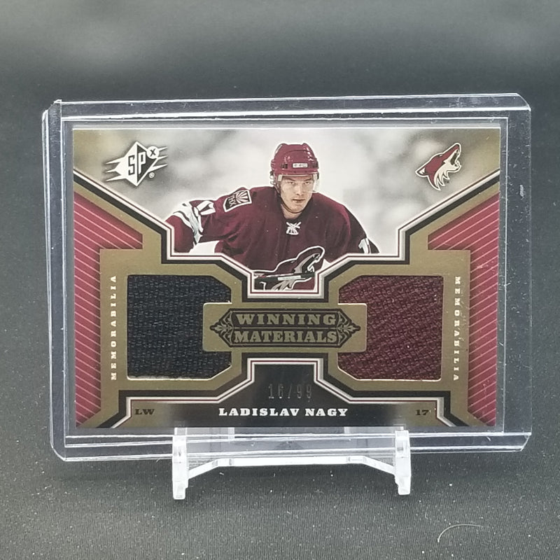 2005 UPPER DECK SPX - WINNING MATERIALS - L. NAGY - #WM-LN - #'D/350 - DUAL RELIC