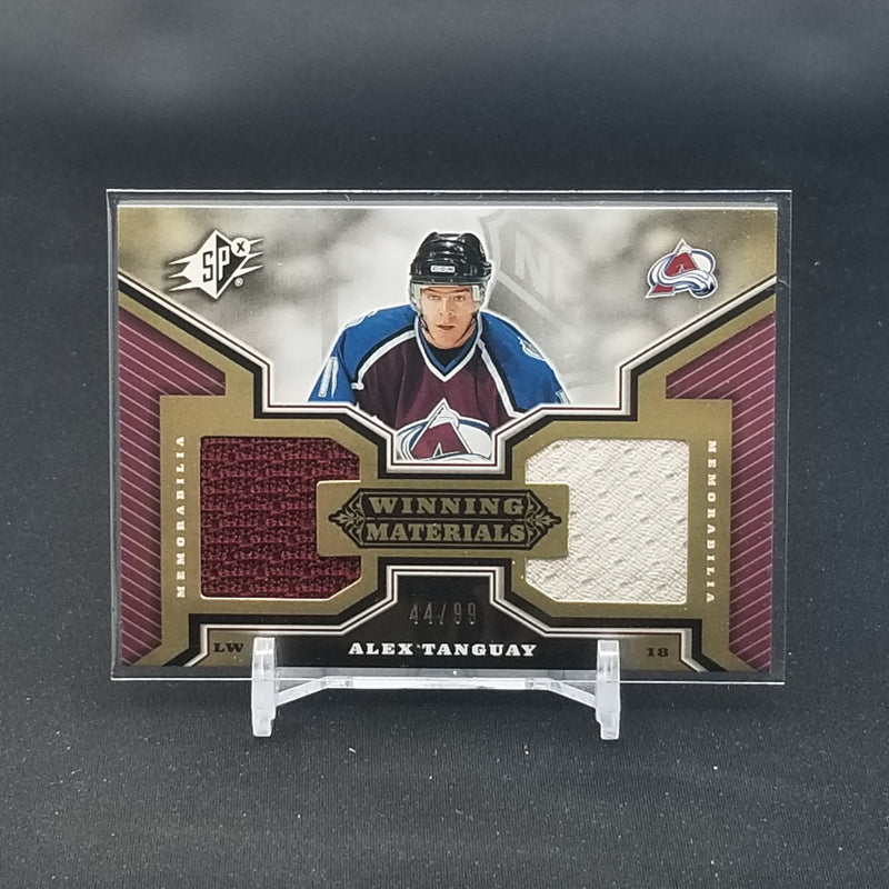 2005 UPPER DECK SPX - WINNING MATERIALS - A. TANGUAY - #WM-AT - #'D/99 - DUAL RELIC