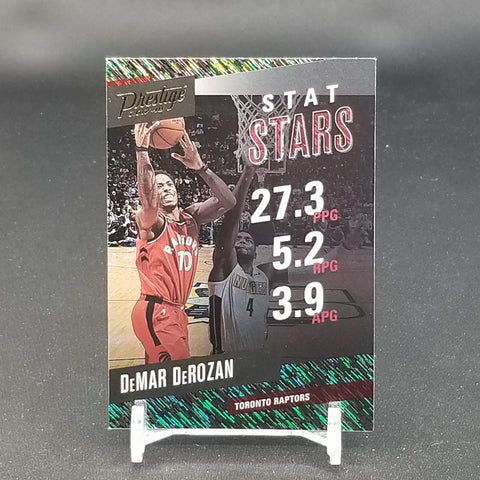 2017 PANINI PRESTIGE - RAIN - STAT STARS - D. DEROZAN - #4
