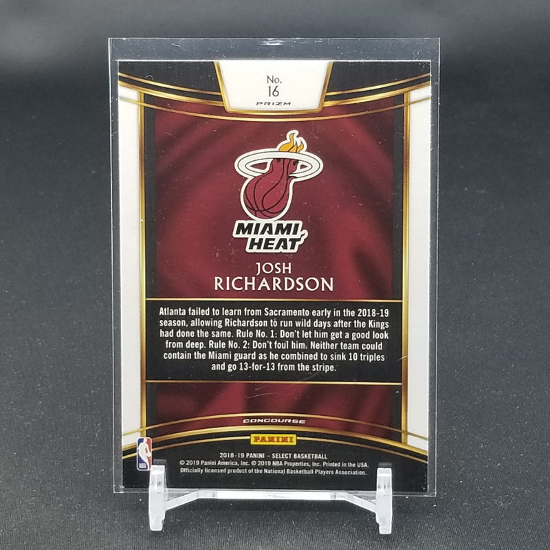 2018 PANINI SELECT - CONCOURSE - TRI-COLOUR PRIZM - J. RICHARDSON -