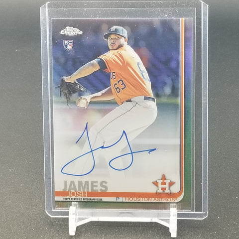 2019 TOPPS CHROME - REFRACTOR -J. JAMES - #RA-JJ - #'D/499 - AUTOGRAPH - RC