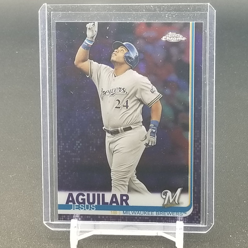 2019 TOPPS CHROME - PURPLE REFRACTOR - J. AGUILAR - #10 - #'D/299