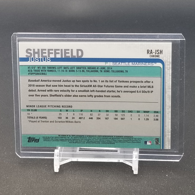 2019 TOPPS CHROME - J. SHEFFIELD -