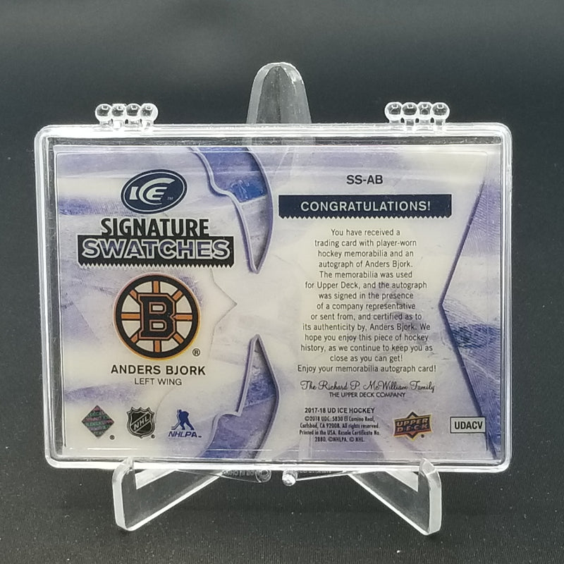 2017 UPPER DECK ICE - SIGNATURE SWATCHES - A. BJORK - #SS-AB - #'D/150 - AUTOGRAPH - RELIC