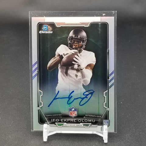 2015 TOPPS BOWMAN CHROME - REFRACTOR - I. EKPRE-OLOMU - #RCRA-IE - AUTOGRAPH - RC