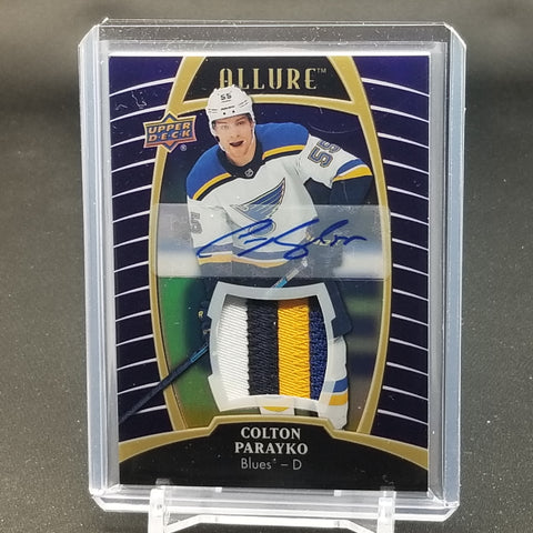 2019 UPPER DECK ALLURE - PURPLE DIAMOND AUTO - C. PARAYKO - #52 - #'D/10 - RELIC - AUTOGRAPH