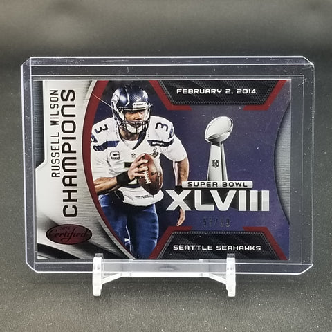 2016 PANINI CERTIFIED - RED - CHAMPIONS - R. WILSON - #1 - #'D/99