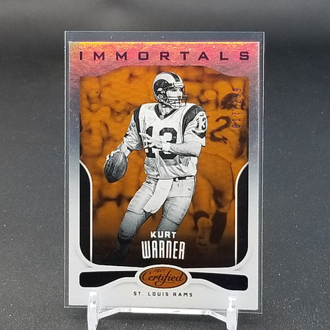 2017 PANINI CERTIFIED - ORANGE - IMMORTALS - K. WARNER - #107 - #'D/299