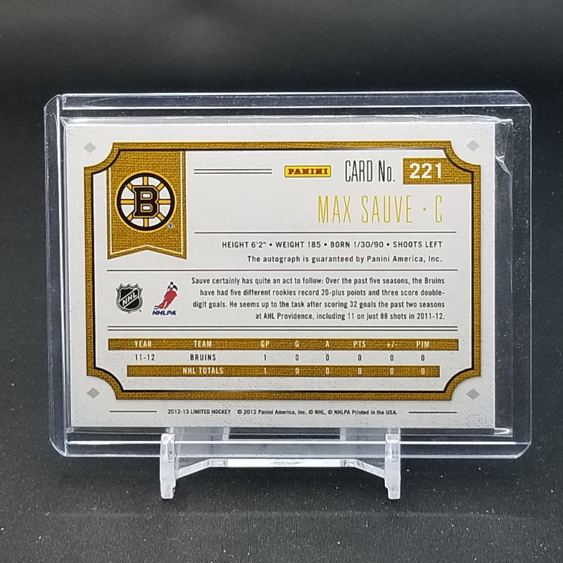 2012 PANINI LIMITED - PHENOMS - M. SAUVE - #221 - #'D/299 - RELIC - AUTOGRAPH
