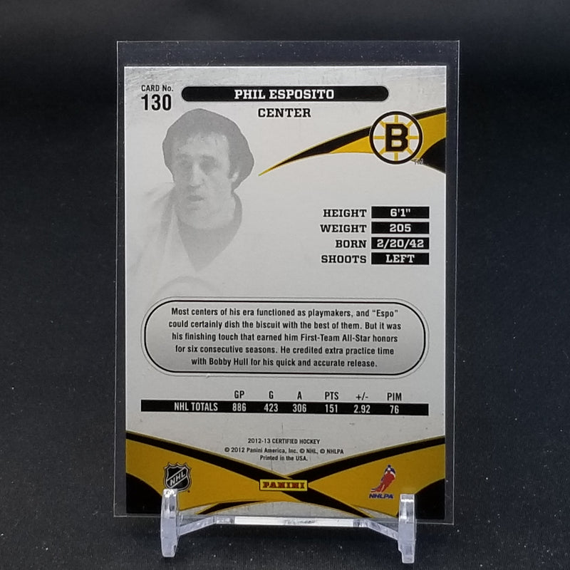 2012 PANINI CERTIFIED - IMMORTALS - P. ESPOSITO - #130 - #'D/999