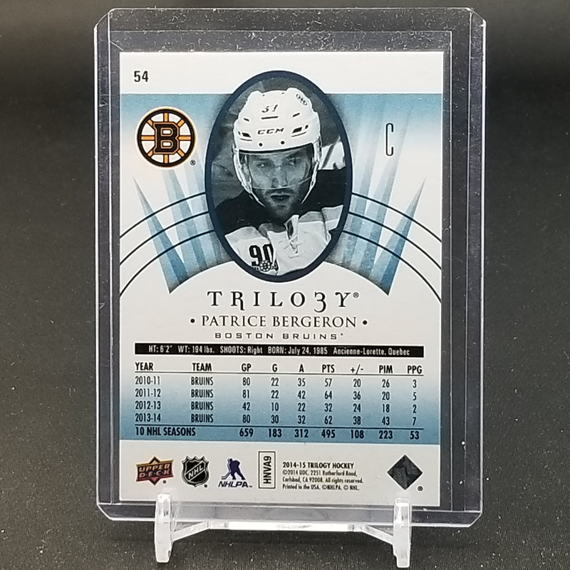 2014 UPPER DECK TRILOGY - P. BERGERON - #54 - #'D/310