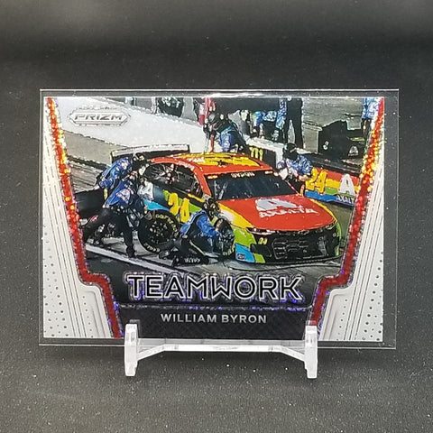 2021 PANINI PRIZM RACING - WHITE SPARKLE PRIZM - TEAMWORK - W. BYRON - #T15
